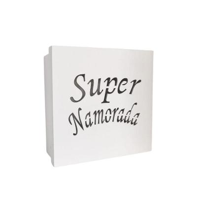 Caixas Personalizadas Brancas 100% Mdf (17x17x07) Super Namorada