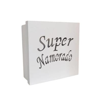 Caixas Personalizadas Brancas 100% Mdf (17x17x07) Super Namorado