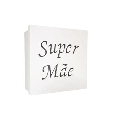 Caixas Personalizadas Brancas 100% Mdf (17x17x07) Super Mãe