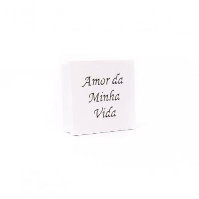 Caixas Personalizadas Brancas 100% Mdf (17x17x07) Amor Da Minha Vida