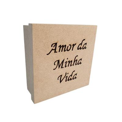 Caixas Personalizadas 100% Mdf Cru (17x17x07) Amor Da Minha Vida