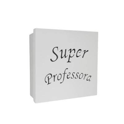 Caixas Personalizadas Brancas 100% Mdf (17x17x07) Super Professora