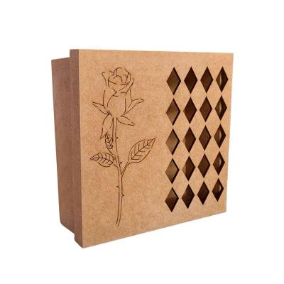Caixas Personalizadas 100% Mdf Cru (17x17x07) Rosa