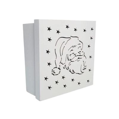 Caixas Personalizadas Brancas 100% Mdf (17x17x07) Papai Noel