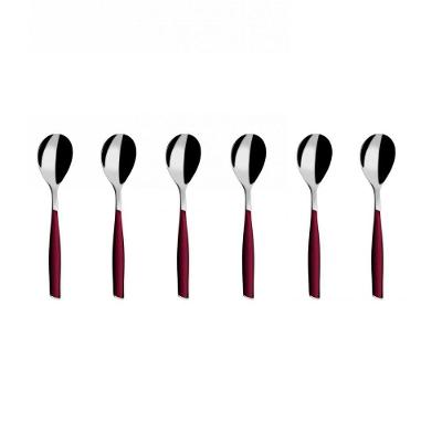 Colher Para Café 15cm Inox 6 Peças Vinho Glamour Bugatti