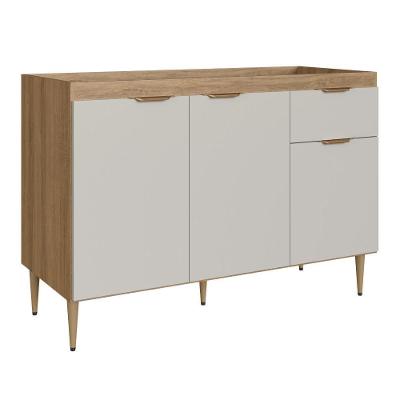 Balcão Pia 120cm 3 Portas E 1 Gaveta Delmarco Veneza