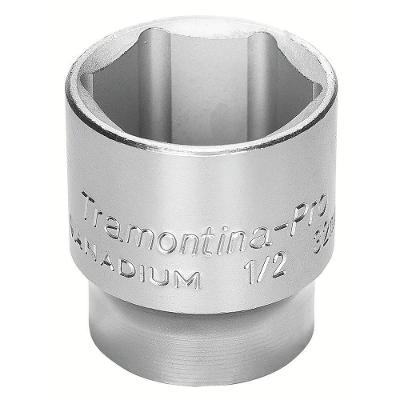 Soquete Sextavado Em Aço Cromo Vanádio 7/16" - Encaixe 1/2" Tramontina Pro Tramontina