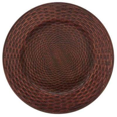 Sousplat Redondo Rattan Bronze 33cm Mimo Style