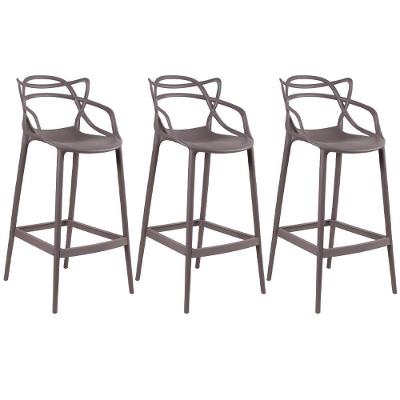 Kit 3 Banquetas Altas Masters Allegra 76 Cm Fendi