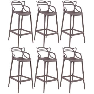 Kit 6 Banquetas Altas Masters Allegra 76 Cm Fendi