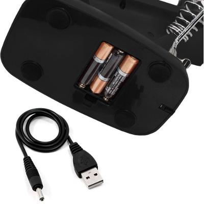 Lupa de Mesa com Garras e Iluminação LED USB Lorben