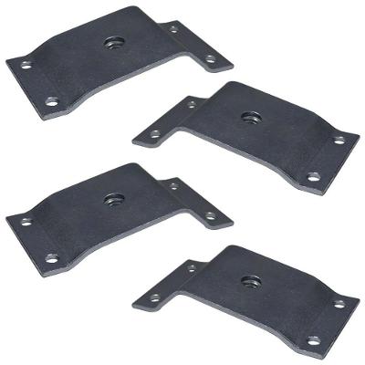 Kit 4 Chapinhas Inclinada 10º Fixação Pés Palito Rosca
