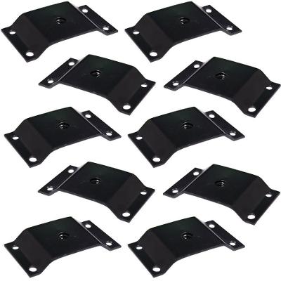 Kit 10 Chapinhas Elevada Fixação Pés Palito Rosca 5 16 Preto