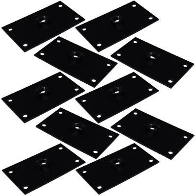 Kit 10 Chapinhas Reta Fixação Pés Palito Rosca 5 16 Preto
