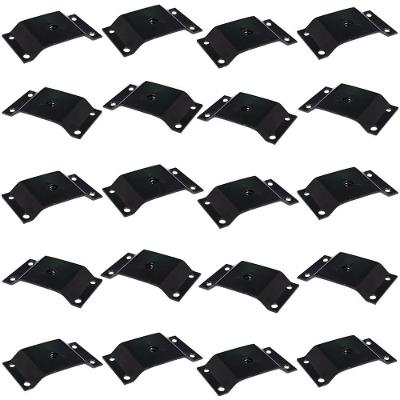 Kit 20 Chapinhas Elevada Fixação Pés Palito Rosca 5 16 Preto
