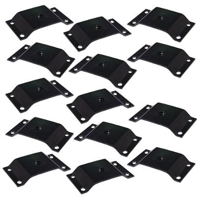 Kit 14 Chapinhas Elevada Fixação Pés Palito Rosca 5 16 Preto