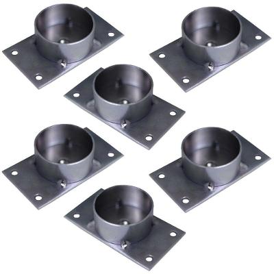 Kit 6 Chapinhas Reta Com Tubo Fixação Pés Palito Rosca