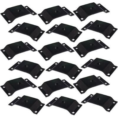 Kit 18 Chapinhas Elevada Fixação Pés Palito Rosca 5 16 Preto