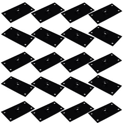 Kit 20 Chapinhas Reta Fixação Pés Palito Rosca 5 16 Preto