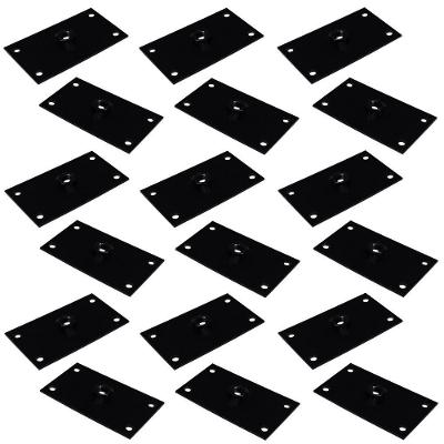 Kit 18 Chapinhas Reta Fixação Pés Palito Rosca 5 16 Preto