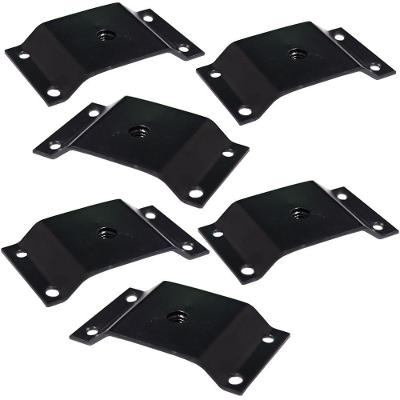 Kit 6 Chapinhas Elevada Fixação Pés Palito Rosca 5/16 Preto
