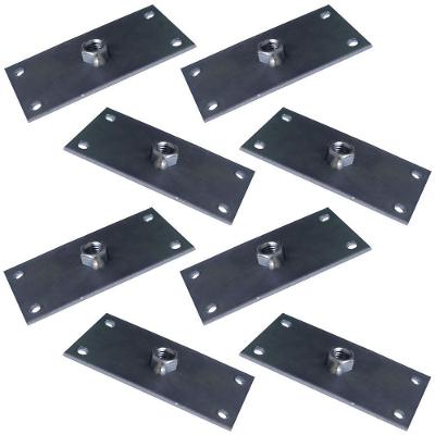 Kit 8 Chapinhas Reta Fixação Pés Palito Rosca 5/16 Zincada