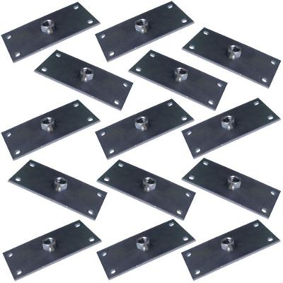 Kit 14 Chapinhas Reta Fixação Pés Palito Rosca 5/16 Zincada