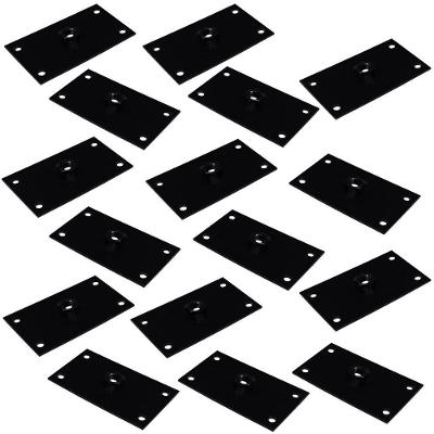 Kit 16 Chapinhas Reta Fixação Pés Palito Rosca 5/16 Preto