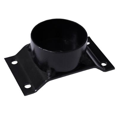 Chapa Elevada Com Tubo Fixação Pés Palito Rosca 5/16 Preto