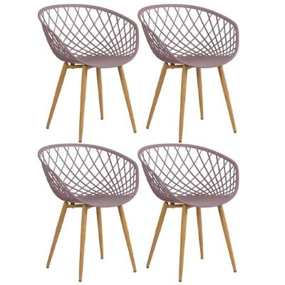 Kit - 4 X Cadeiras Clarice Nest Com Apoio De Braços - Sidera - Fendi