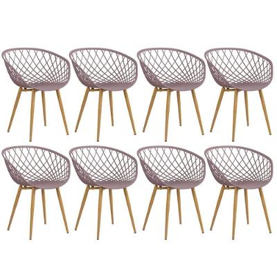 Kit - 8 X Cadeiras Clarice Nest Com Apoio De Braços - Sidera - Fendi