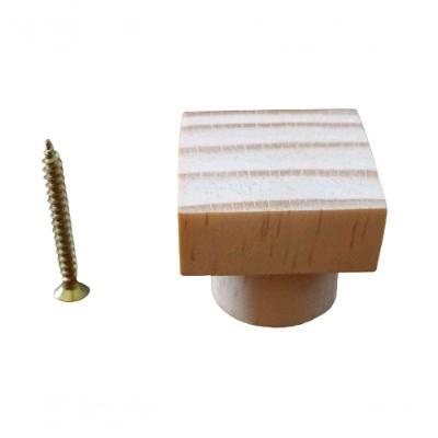 Puxador Gaveta Madeira Pinus Quadrado 3,4x3 - 5 Un