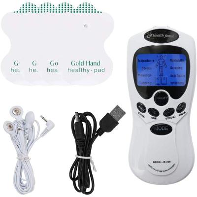 Massageador Eletrico Digital Para Dores E Tensao Muscular Acupuntura Lcd Com 4 Eletrodos Cx