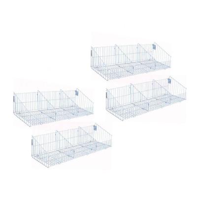 Kit - 4 Cestos Com Divisórias Branco New Plus - Sa Gondolas