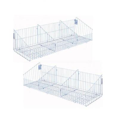 Kit - 2 Cestos Com Divisórias 91x30 Branco New Plus - Sa Gôndolas