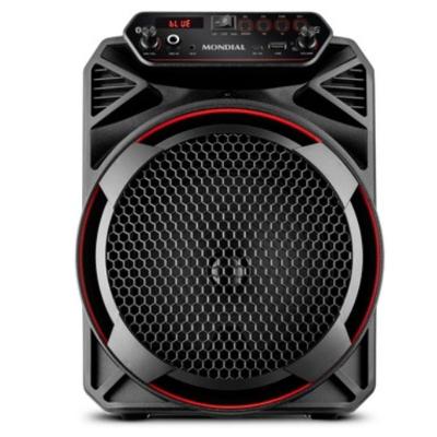 Caixa Amplificada Mondial Cm-150 Com Bluetooth, Usb, Rádio Fm E Função Tws - 150w Preto Bivolt