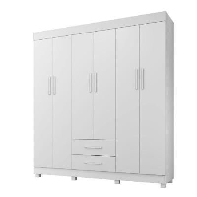 Guarda Roupa Copacabana 6 Portas 2 Gavetas Benetil Branco