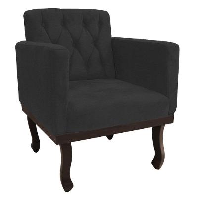 Poltrona Classic Corano - Doce Sonho Móveis Cor Preto