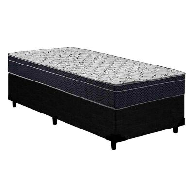 Cama Box Solteiro: Colchão Anatômico Ortobom D45/EP Airtech 150 Ortopilow + Base CRC Courano Black(88x188)