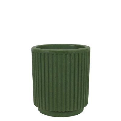 Vaso Sp27 Cilindro 20 X 23 Cm Cor 53 - Oliva Artstone