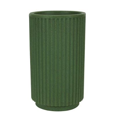 Vaso Sp27 Cilindro 20 X 35 Cm Cor 53 - Oliva Artstone