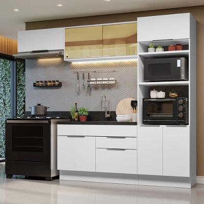 Armário De Cozinha Completa 270cm Branco Stella Madesa 08 Branco