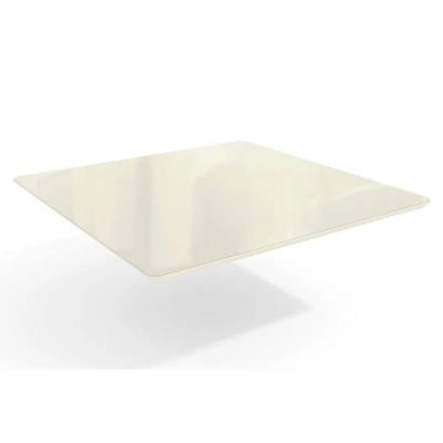 Tampo Mesa Sala de Jantar Madeirado c/Vidro TA28 105x105cm Off White - Kappesberg