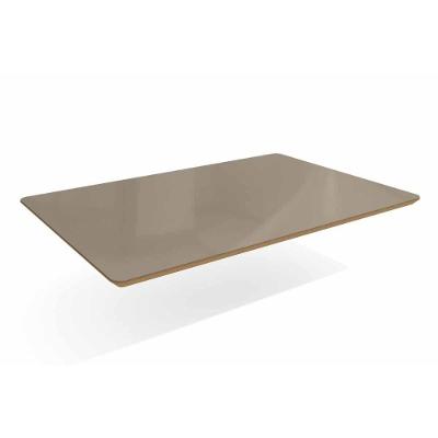 Tampo Mesa Sala de Jantar Madeirado c/Vidro TA31 80x120cm Freijó/Bronze - Kappesberg