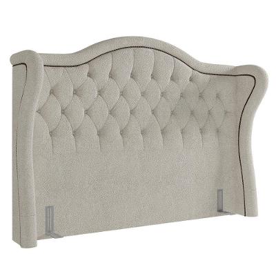 Cabeceira Cama Box Casal 140cm Antibes P02 Boucle Cru - Mpozenato