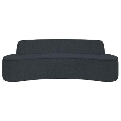 Sofá 5 Lugares Para Sala De Estar Living 280cm Koane D06 Bouclê Cinza Escuro - Mpozenato