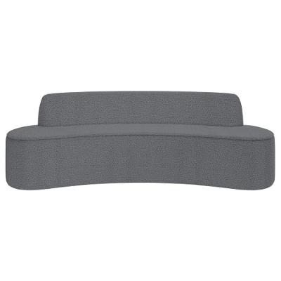 Sofá 5 Lugares Para Sala De Estar Living 300cm Koane D06 Bouclê Cinza - Mpozenato