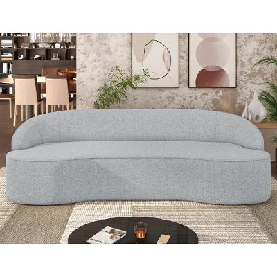 Sofá 5 Lugares Para Sala De Estar Living 300cm Theo D06 Linho Cinza Claro - Mpozenato
