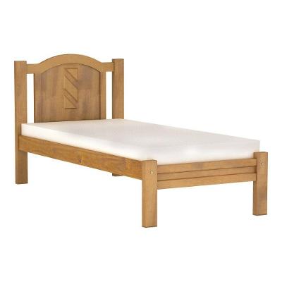 Cama Solteiro Flex Grécia Mel Para Colchão 78 Cm Ou 88 Cm