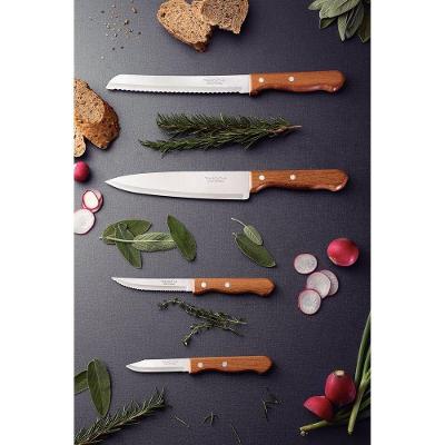 Faca Para Legumes E Frutas Dynamic Com Lâmina Em Aço Inox E Cabo Em Madeira Natural 3"